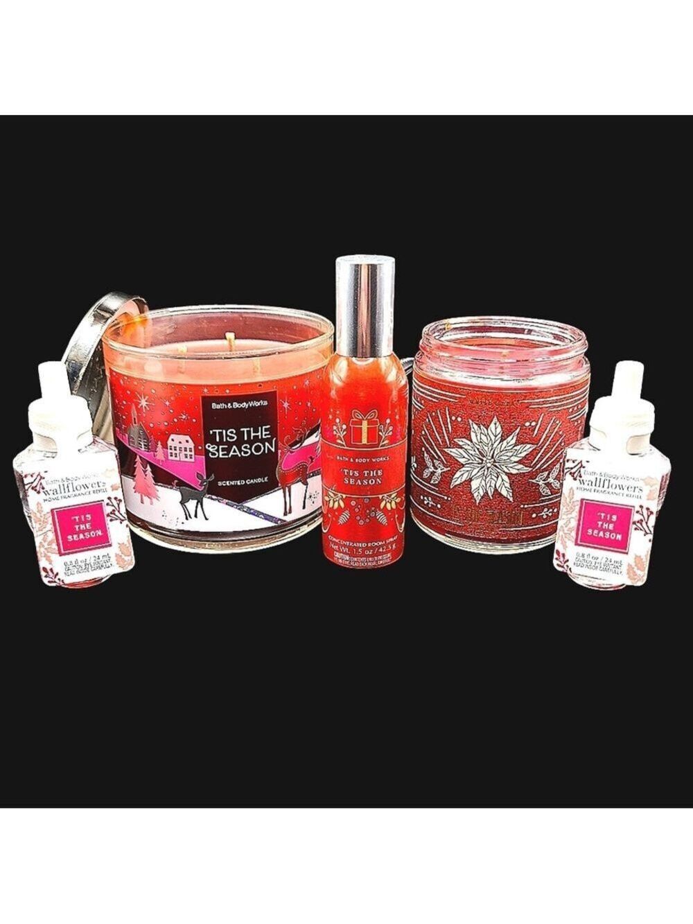 TIS THE SEASON AIR FRESHENERS: 3 & SINGLE WICK CANDLES, WALLFLOWERS, ROOM SPRAY